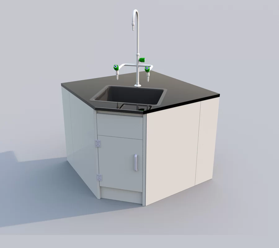 PP corner water lab table